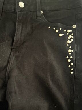 High Rise Pearl Embellished Skinny Jeans | Good American Size 29